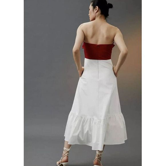 Anthropologie HUTCH Bow-Tie Maxi Dress Size 6.A41 - Picture 6 of 9